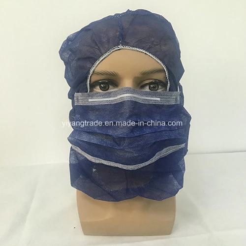 Wholesale Breathable Disposable PP Nonwoven Space Cap with Face Mask