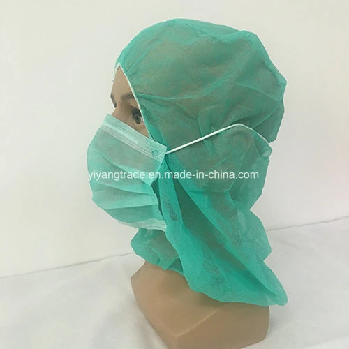 Wholesale Breathable Disposable PP Nonwoven Space Cap with Face Mask